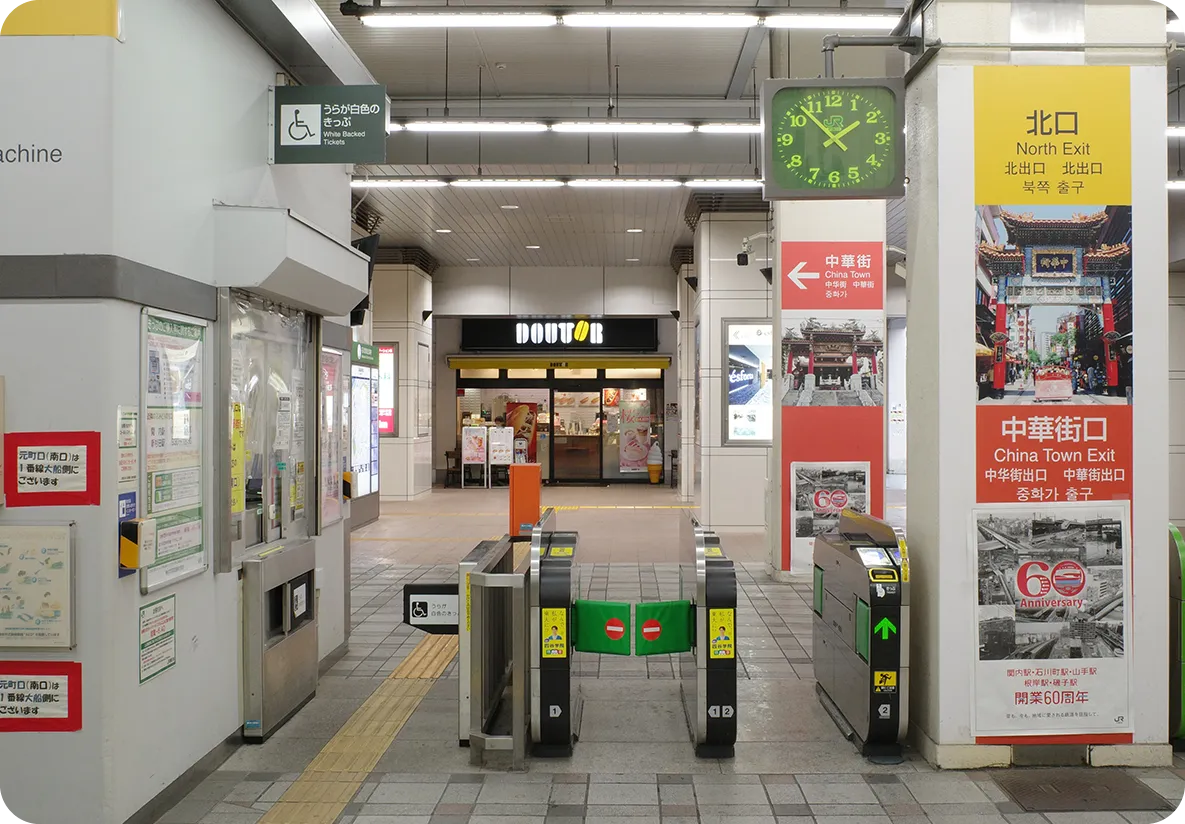 石川町駅からの道案内写真